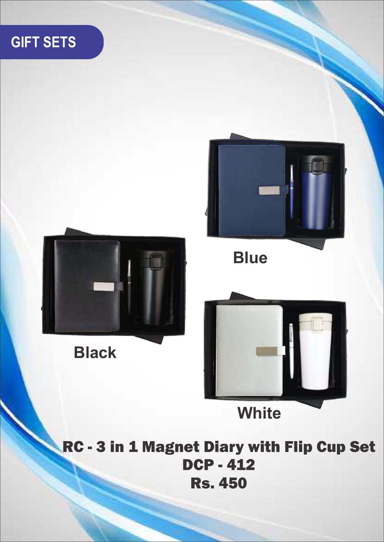RC - 3 in 1 Magnet Diary with Flip Cup Set DCP - 412