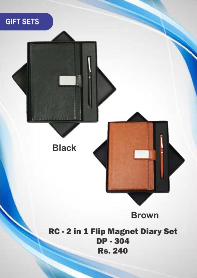 RC - 2 in 1 Flip Magnet Diary Set DP - 304